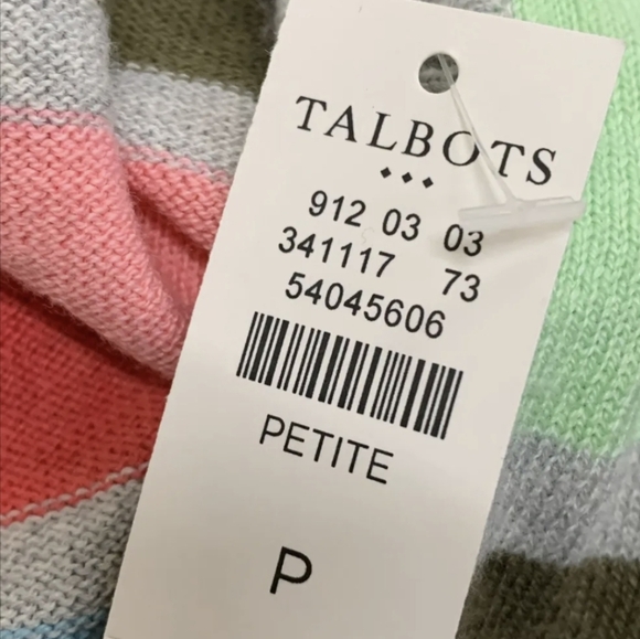 Talbots Women's Multi Color Sweater Size P XS NWT MSRP $79.50 - Picture 3 of 4